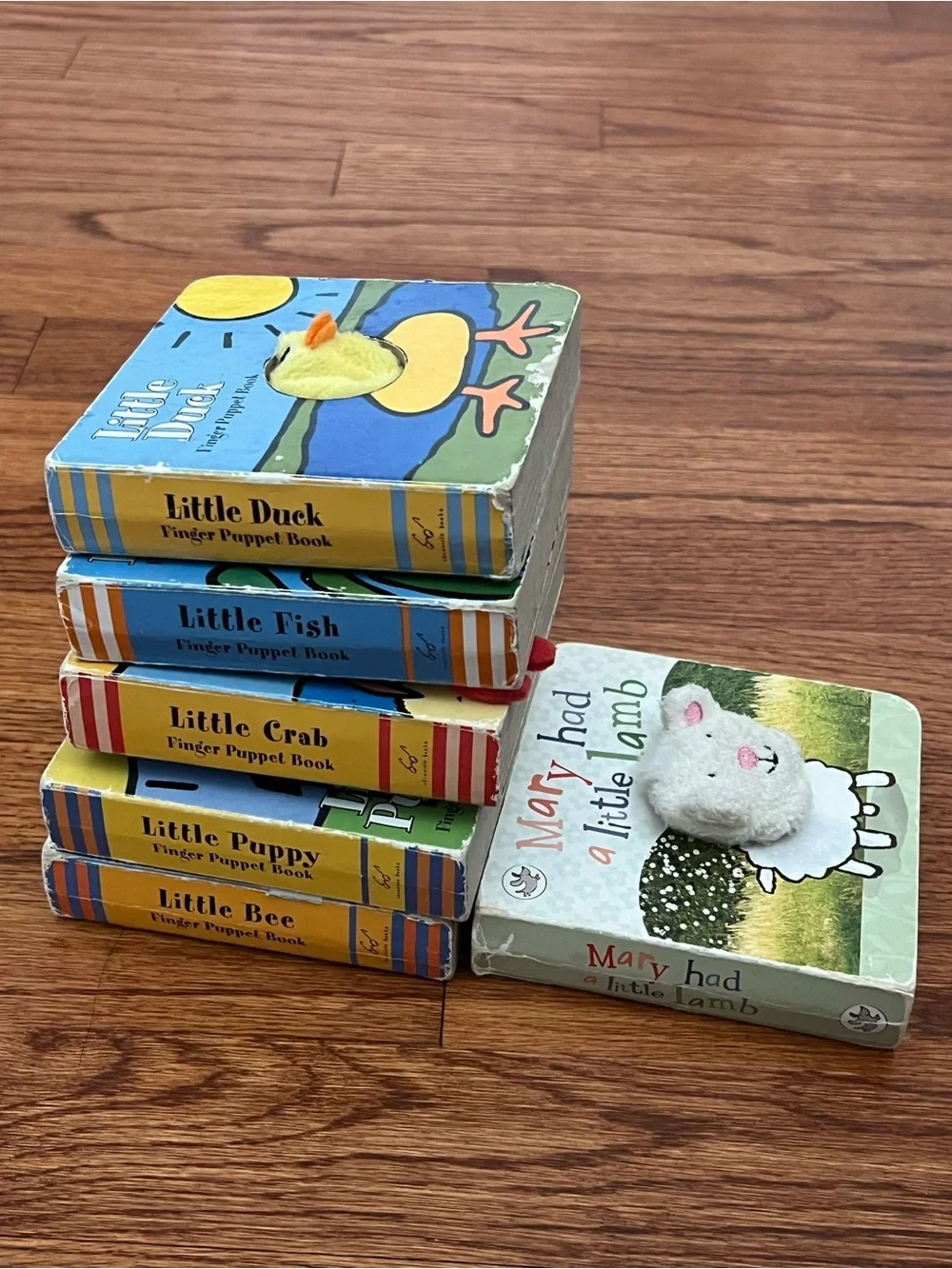 Lot of 6 Finger Puppet Board Books Little Duck LIttle Dog LIttle Crab +